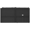 vidaXL Salon de jardin 5 pcs avec coussins Noir R&eacute;sine tress&eacute;e