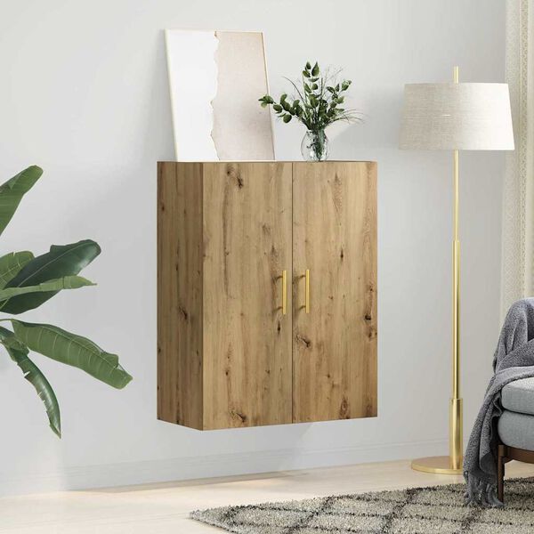 vidaXL Meuble mural Montage mural Ch&ecirc;ne artisanal 69,5 x 34 x 90 cm