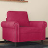vidaXL Fauteuil Rouge bordeaux 60 cm Velours