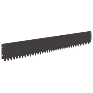 vidaXL Bordure de Pelouse 10 pc 103 x 15 cm Acier Noir