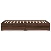 vidaXL Cadre de lit avec tiroirs sans matelas chêne marron 75x190 cm
