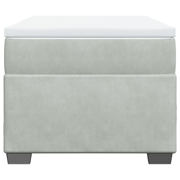 vidaXL Sommier &agrave; lattes de lit et matelas Gris clair 100x200cm Velours