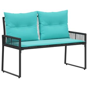vidaXL Banc ext&eacute;rieur 2 -Seater 4 pc 110 x 59 x 82 cm polyrotin