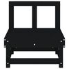 vidaXL Canapés centraux de jardin 2 pcs noir bois de pin massif