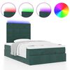 vidaXL Cadre de lit ottoman avec matelas vert fonc&eacute; 120x200 cm velours