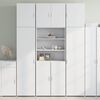vidaXL Buffet haut blanc 80x42,5x249 cm bois d'ing&eacute;nierie