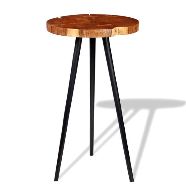 vidaXL Table de bar Bois d'acacia massif (55-60)x110 cm
