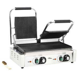 vidaXL Gril de panini &agrave; double rainure 3600 W 57x30,5x20 cm