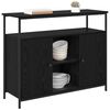 vidaXL Buffet Ch&ecirc;ne noir 100 x 35 x 80 cm Bois d'ing&eacute;nierie