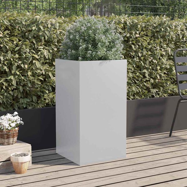 vidaXL Jardini&egrave;re argent&eacute; 42x38x75 cm acier galvanis&eacute;
