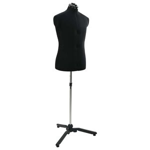vidaXL Forme de robe ajustable homme Noir 37.5-45.5 pouces tissu
