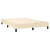 vidaXL Sommier &agrave; lattes de lit avec matelas Cr&egrave;me 140x190 cm Tissu
