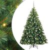 vidaXL Sapin de No&euml;l artificiel avec 300 LED Vert 240 cm PE et PVC