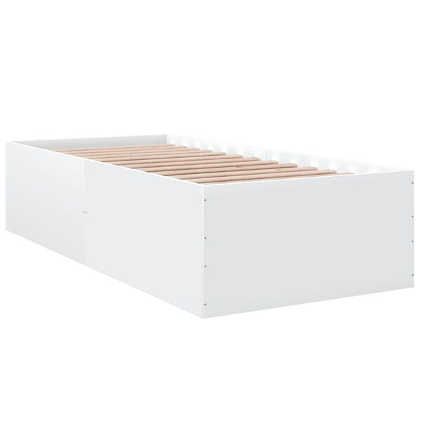 vidaXL Cadre de lit sans matelas blanc 75x190 cm