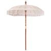 vidaXL Parasol Macram&eacute; 190 x 190 x 260 cm Coton, Bois massif et Bambou