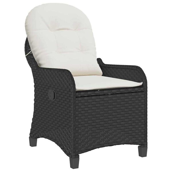 vidaXL Fauteuil inclinable Noir 56 x 66 x 95 cm polyrotin
