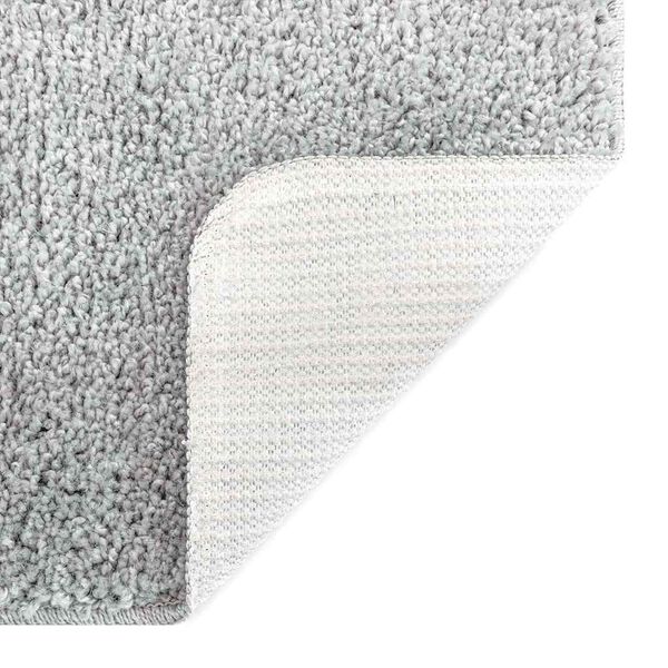 vidaXL Tapis de bain antid&eacute;rapant Gris 60 x 90 cm PP