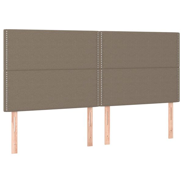 vidaXL T&ecirc;te de lit Taupe 200x5x118/128 cm Tissu