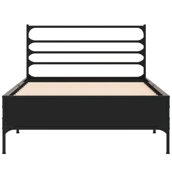 vidaXL Cadre de lit sans matelas noir 90x190 cm