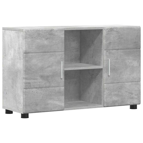 vidaXL Buffet avec &eacute;tag&egrave;re FLORIN Gris b&eacute;ton 88,5 x 30,5 x 55,5 cm