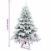 vidaXL Sapin de No&euml;l artificiel avec 150 LED Blanc 120 cm PE et PVC
