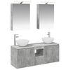 vidaXL Ensemble d'armoire de salle de bain 5 pc Gris b&eacute;ton