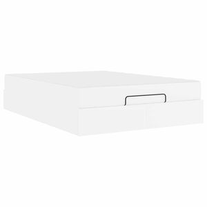 vidaXL Cadre de lit avec matelas avec matelas 2 pcs Blanc PVC