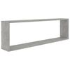 vidaXL Étagères cube murales 2 pcs gris béton bois d'ingénierie