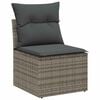 vidaXL Ensemble de canap&eacute; de jardin avec coussin 7 pcs Gris Poly rotin