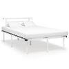 vidaXL Cadre de lit sans matelas blanc m&eacute;tal 120x200 cm