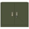 vidaXL Armoire de rangement Vert olive 80 x 40 x 70 cm Acier