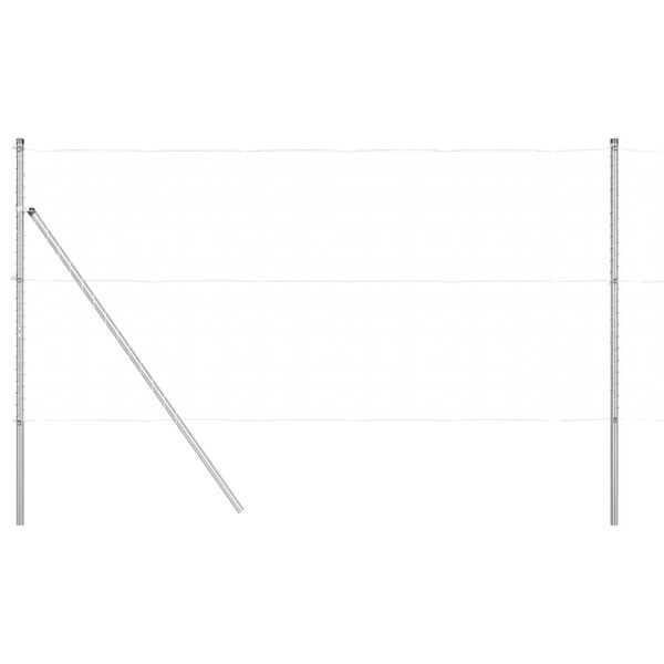 vidaXL Poteau de clôture. Autre 26 pcs Gris 3,2 x 3,2 x 200 cm Acier