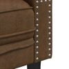 vidaXL Canap&eacute; Chesterfield avec traversins 2 places similicuir daim
