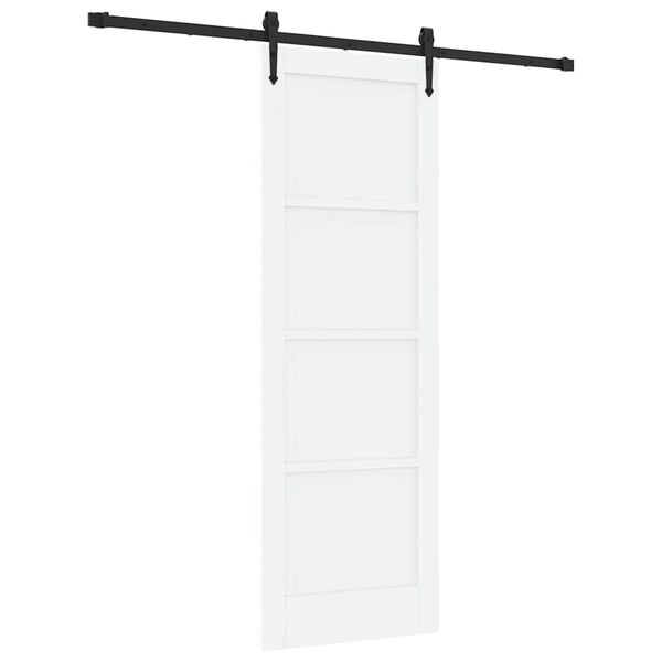 vidaXL Porte coulissante ORKDAL Blanc et Noir 73,5 x 211 cm Pin massif