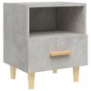vidaXL Tables de chevet 2 pcs Gris béton 40x35x47 cm
