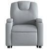 vidaXL Fauteuil inclinable de massage &eacute;lectrique Gris clair Tissu