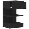 vidaXL Cabinet de chevet avec tiroir 2 pcs Chêne noir 40 x 35 x 65 cm