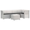 vidaXL Canap&eacute; de Jardin 5 Places avec Coussins Aspect Rotin PP Blanc
