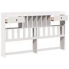 vidaXL T&ecirc;te de lit avec rangement blanc 180 cm bois massif de pin