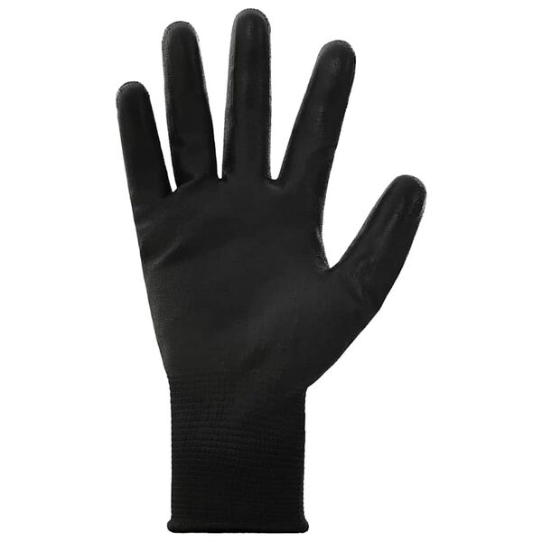 vidaXL Gants de Travail 24 pcs Noir 10 / xl Polyester