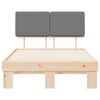 vidaXL Cadre de lit avec t&ecirc;te de lit rembourr&eacute;e Gris clair