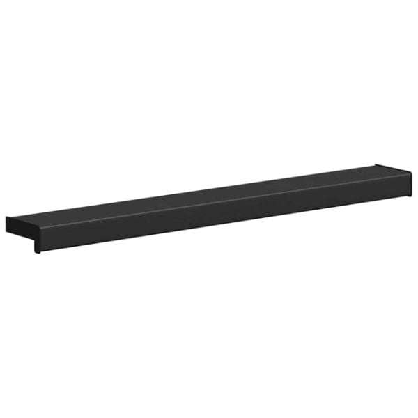 vidaXL Appui de fen&ecirc;tre Noir avec grain de bois 60 x 15 x 4,5 cm PVC