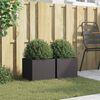 vidaXL Jardinières 2 pcs noir 32x30x29 cm acier