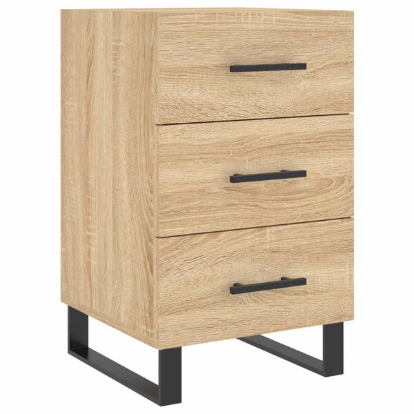 vidaXL Table de chevet ch&ecirc;ne sonoma 40x40x66 cm bois d'ing&eacute;nierie