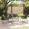vidaXL Ensemble de meubles de jardin 4 pcs Noir et anthracite