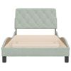 vidaXL Cadre de lit sans matelas gris clair 100x200 cm velours