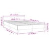 vidaXL Cadre de lit sans matelas gris 120x190 cm similicuir