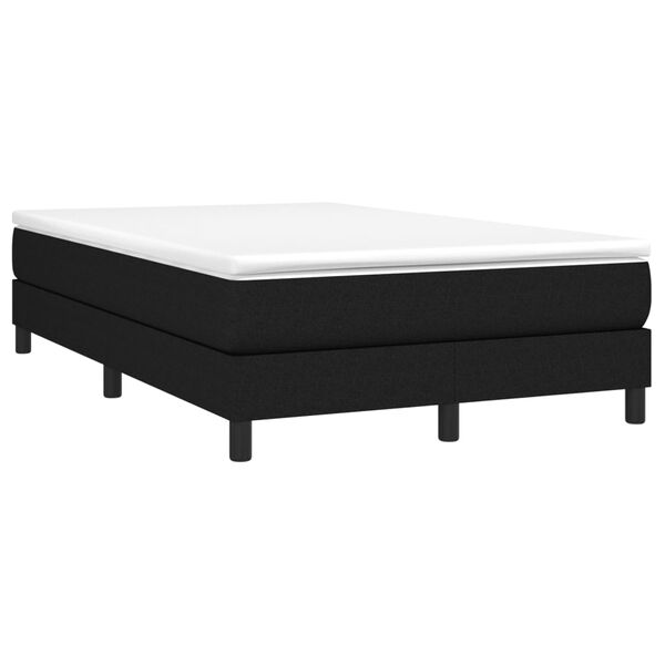 vidaXL Sommier &agrave; lattes de lit avec matelas Noir 120x200 cm Tissu