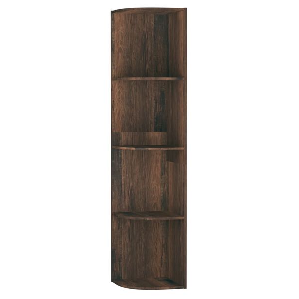 vidaXL &Eacute;tag&egrave;re d'angle sur pied Ch&ecirc;ne fum&eacute; 40x41,5x180 cm Agglom&eacute;r&eacute;