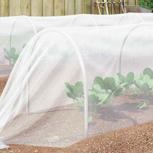 vidaXL Filet Anti-insectes Blanc 3 x 10 m Poly&eacute;thyl&egrave;ne